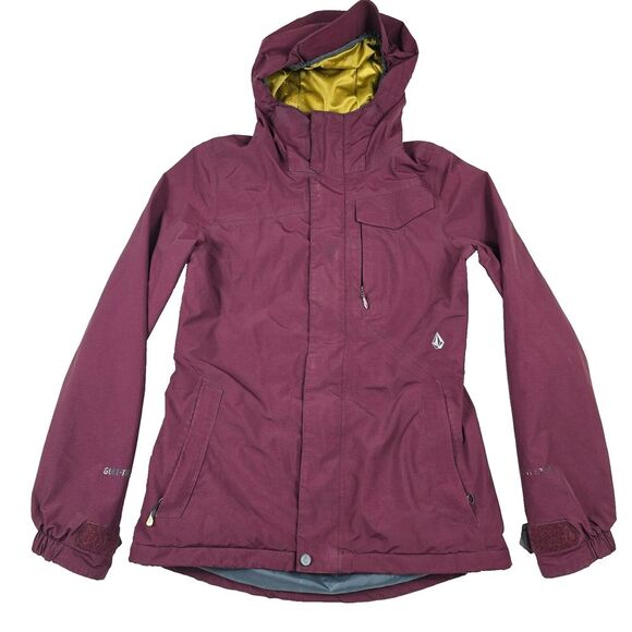 Volcom GoreTex Women's Size Small EQS Burgundy Shell Snow‎ Jacket - Picture 1 of 16